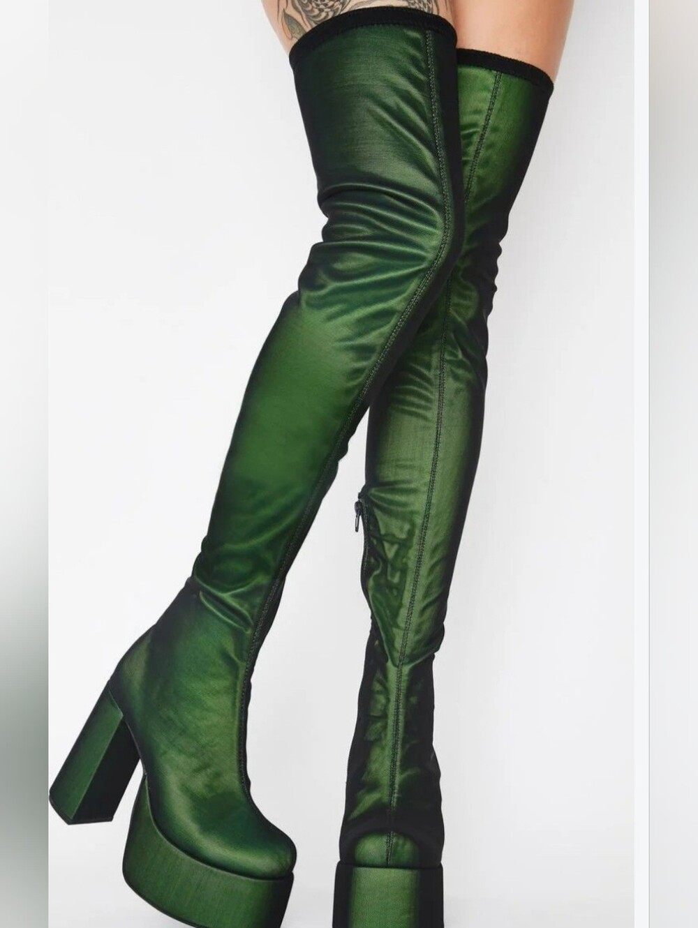 Current mood faded envy platform boots green size 6